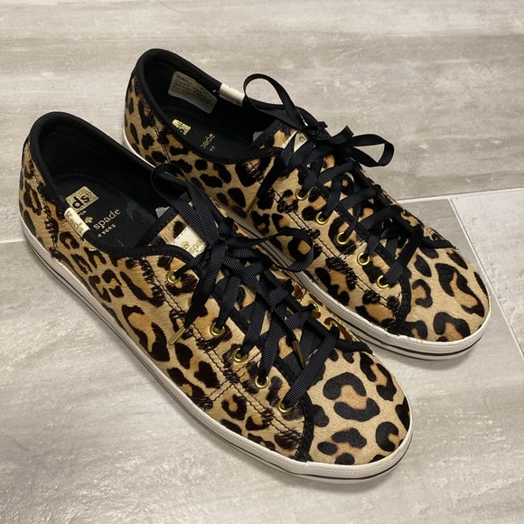 Keds x Kate Spade Kickstart Calf Hair Leopard Sneakers - Picture 2 of 8